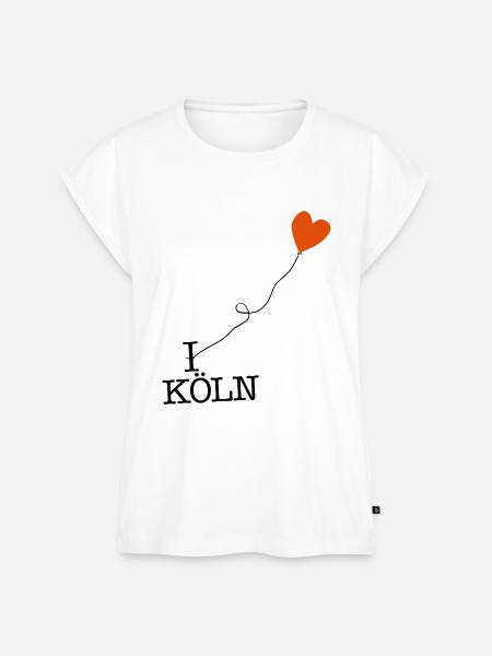 Köln Herz - Frauen Premium Bio Top - Weiß