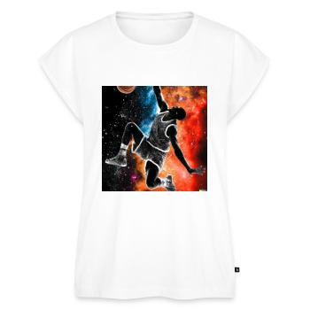 Spaceball - Frauen Premium Bio Top - Weiß - Vorne - AI Model Female 172 light (172cm)