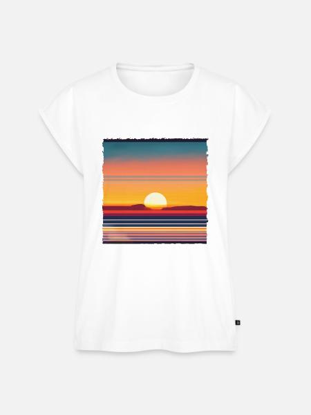Horizont Flamboyant - Frauen Premium Bio Top - Weiß