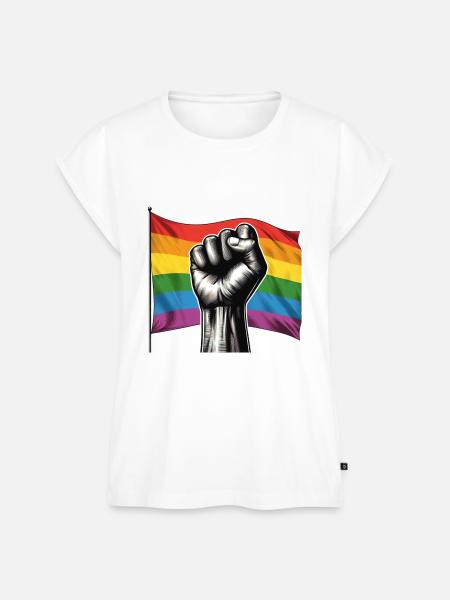 Pride Fist - Frauen Premium Bio Top - Weiß