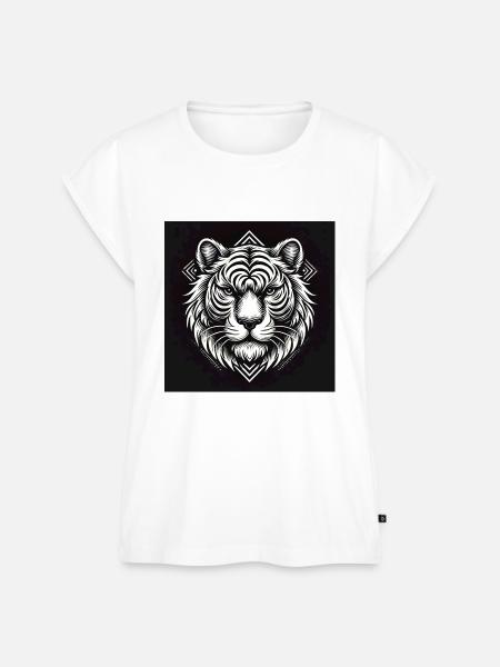 TIGER BRUTAL - Frauen Premium Bio Top - Weiß