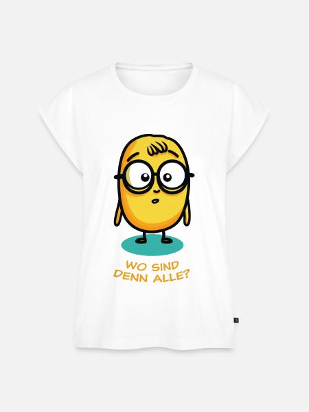 Wo Sind Denn Alle - dunkel - Frauen Premium Bio Top -
