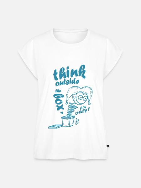 Think outside the box - Frauen Premium Bio Top - Weiß
