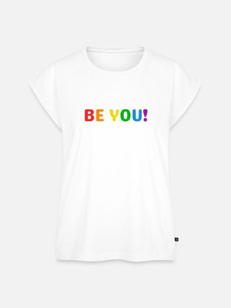 BE YOU Rainbow Pride - Frauen Premium Bio Top - Weiß