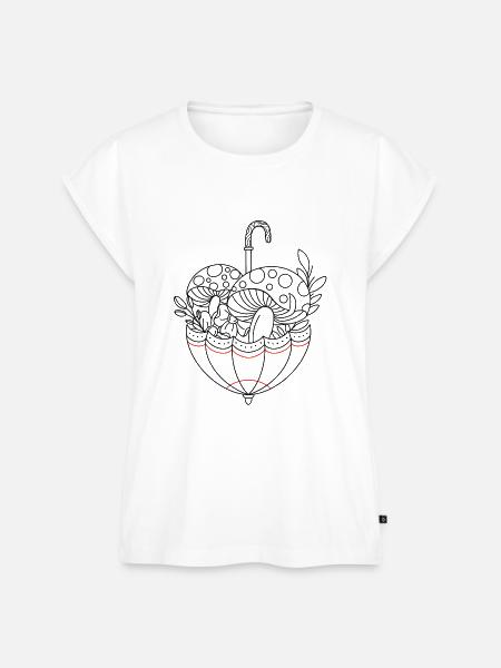 Regenschirm - Frauen Premium Bio Top - Weiß