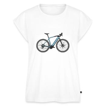 Dein Gravelbike zum Anziehen - Frauen Premium Bio Top - Weiß - Vorne - AI Model Female 172 light (172cm)