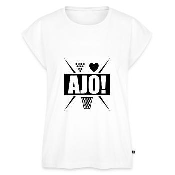 Ajo Pfälzer Weinfest Riesling - Frauen Premium Bio Top - Weiß - Vorne - AI Model Female 172 light (172cm)