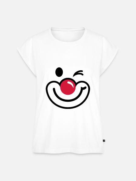 Clownsgesicht 2 - Frauen Premium Bio Top - Weiß