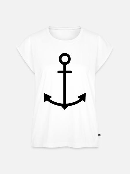 Anker - Frauen Premium Bio Top - Weiß