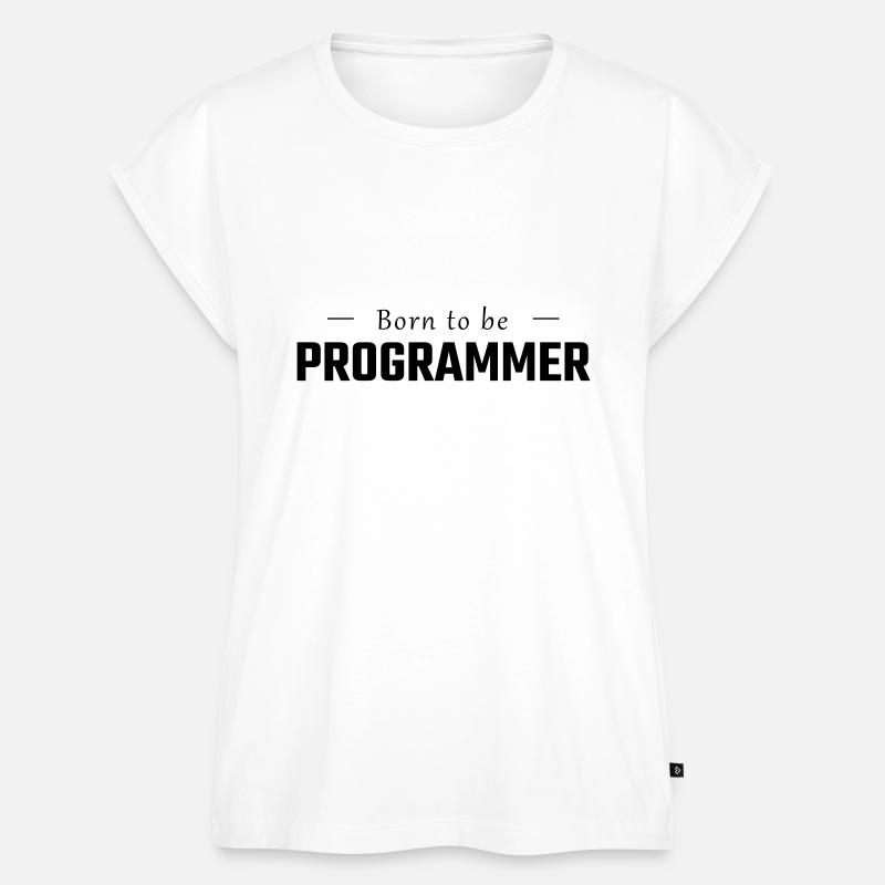 Born to be PROGRAMMER - Women’s Premium Organic Top - white