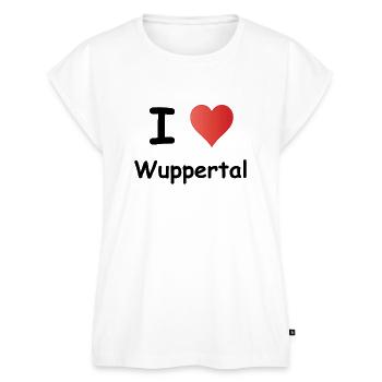 I love Wuppertal - Frauen Premium Bio Top - Weiß - Vorne - AI Model Female 172 light (172cm)