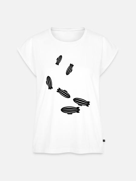 Zeppelin Icon Symbol - Frauen Premium Bio Top - Weiß