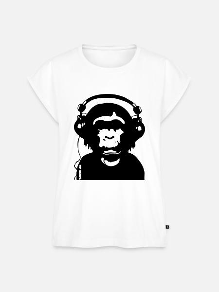 Music by POP CHIMPS - Frauen Premium Bio Top - Weiß