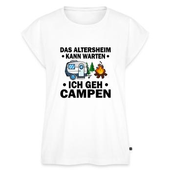 Camper und Rentner - Frauen Premium Bio Top - Weiß - Vorne - AI Model Female 172 light (172cm)