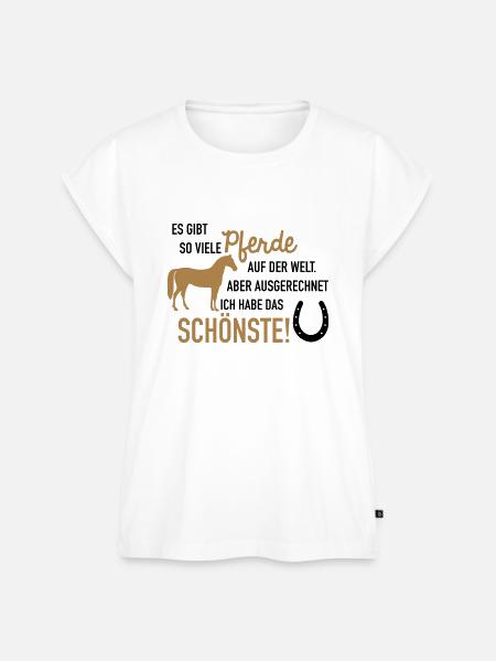 Schönstes Pferd - Frauen Premium Bio Top - Weiß