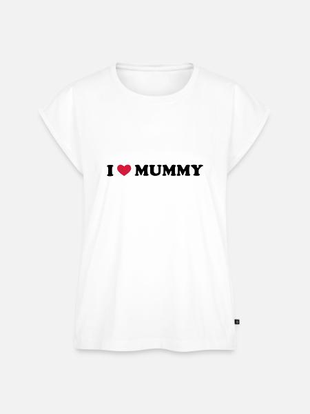 I Love Mummy - Frauen Premium Bio Top - Weiß