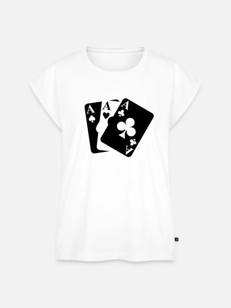 Spielkarten - Frauen Premium Bio Top - Weiß