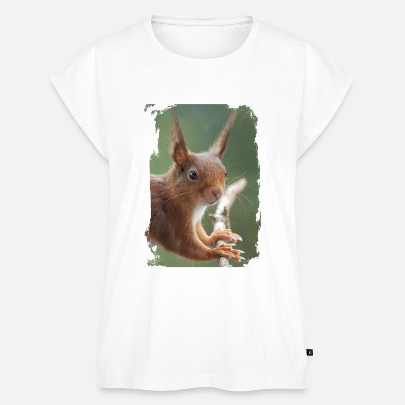 squirrel - Women’s Premium Organic Top - white