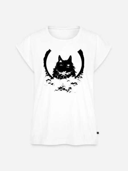 Wolf in the moon - Frauen Premium Bio Top - Weiß