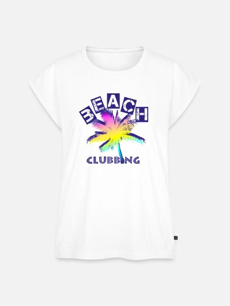beach clubbing - Frauen Premium Bio Top - Weiß