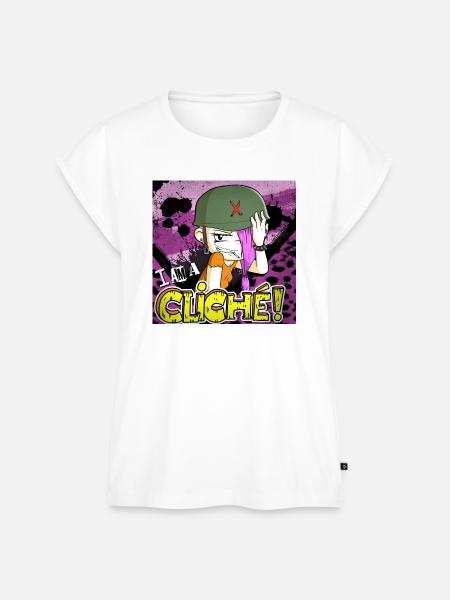 I am a cliché - Frauen Premium Bio Top - Weiß