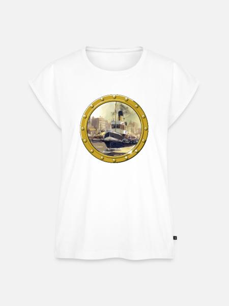 Dampfschlepper - Frauen Premium Bio Top - Weiß