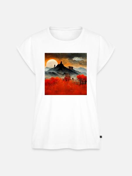 Japan Sundown - Frauen Premium Bio Top - Weiß