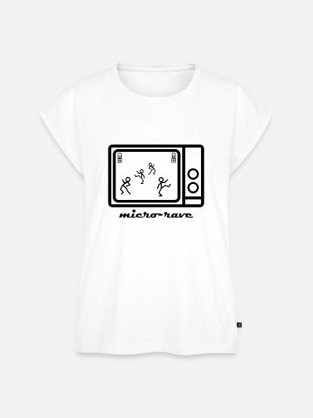 micro rave - Frauen Premium Bio Top - Weiß
