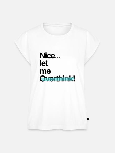 Overthink blue - Frauen Premium Bio Top - Weiß