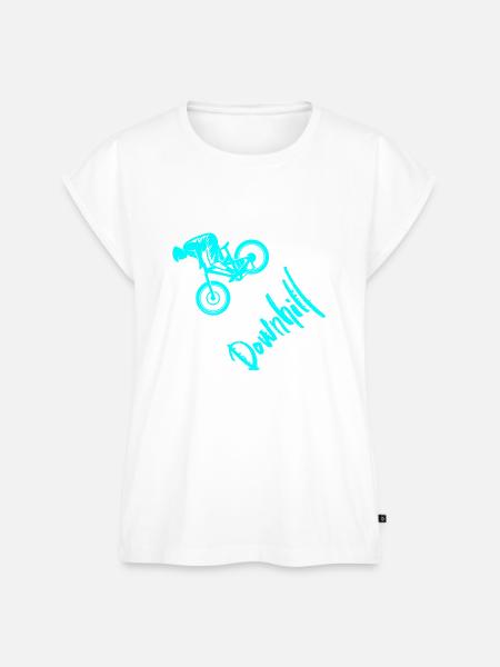 downhill - Frauen Premium Bio Top - Weiß