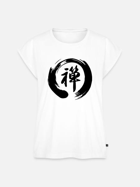 Zen Enso Symbol - Frauen Premium Bio Top - Weiß