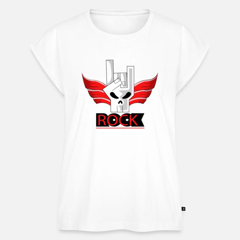 rock hand - Women’s Premium Organic Top - white