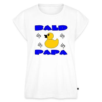 BALD PAPA - Women’s Premium Organic Top - white - Front - AI Model Female 172 light (172cm)