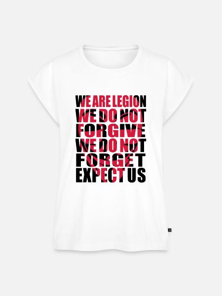 Anonymous Motto Shadow - Frauen Premium Bio Top - Weiß