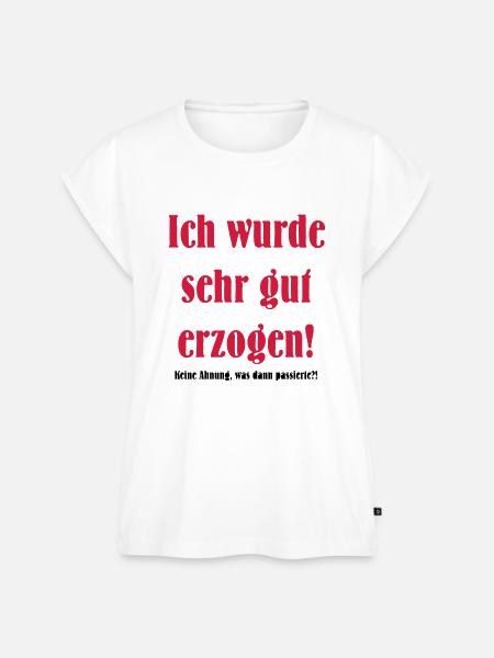 erzogen - Frauen Premium Bio Top - Weiß
