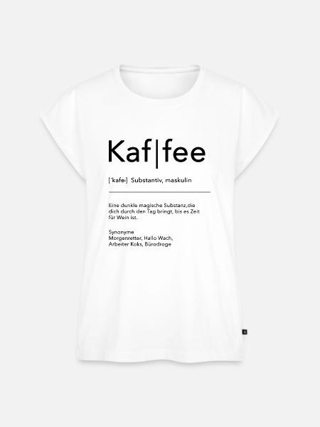 Kaffee - Frauen Premium Bio Top - Weiß