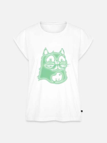 Psychedelische Katze - Frauen Premium Bio Top - Weiß