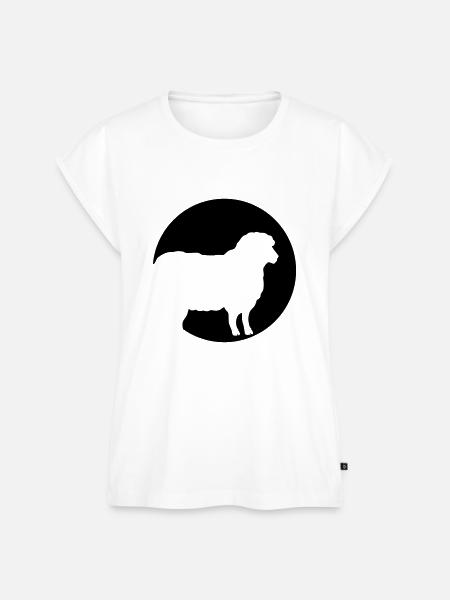 Sheep In Moonlight - Frauen Premium Bio Top - Weiß