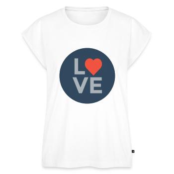love - Frauen Premium Bio Top - Weiß - Vorne - AI Model Female 172 light (172cm)