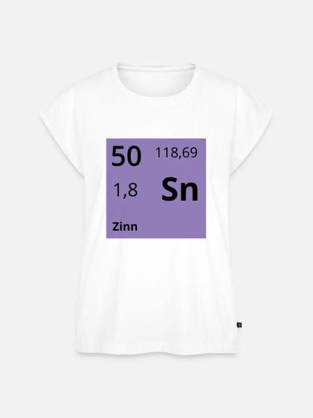 Zinn - Frauen Premium Bio Top - Weiß