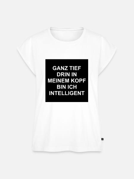 intelligent weißaufschwarz - Frauen Premium Bio Top - Weiß