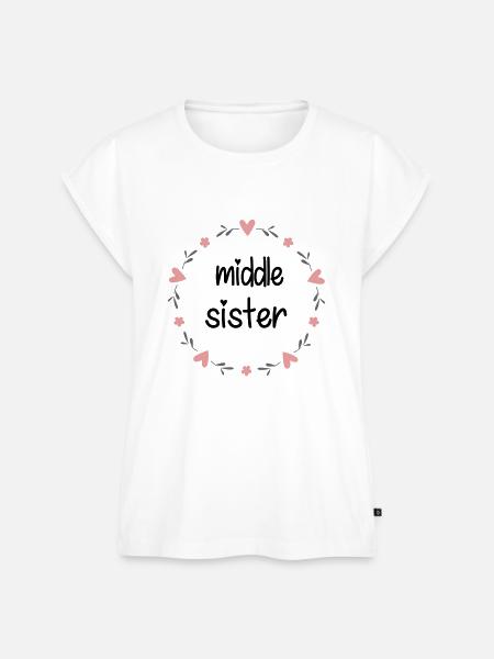 Middle Sister - Frauen Premium Bio Top - Weiß