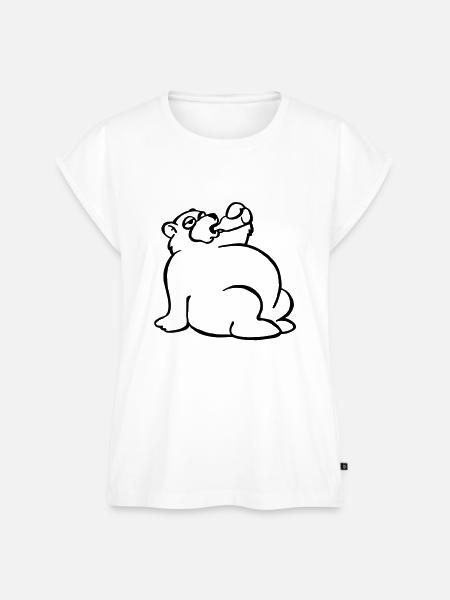 Saufbär - Frauen Premium Bio Top - Weiß