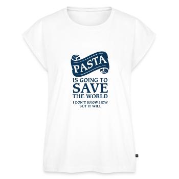 Pasta Nudeln - Frauen Premium Bio Top - Weiß - Vorne - AI Model Female 172 light (172cm)