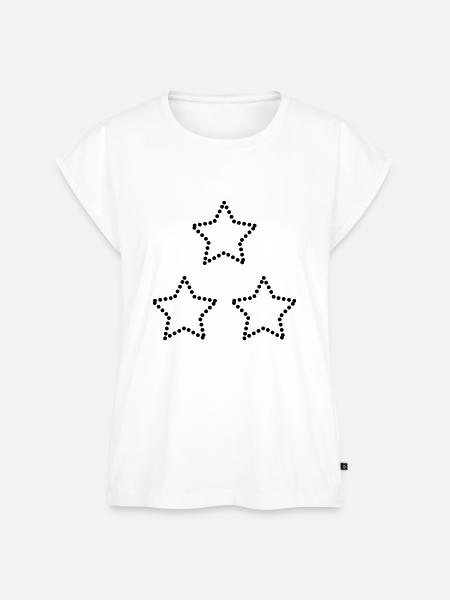 Sterne - Frauen Premium Bio Top - Weiß