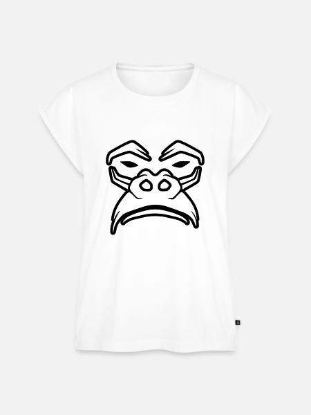 Mürrischer Gorilla - Frauen Premium Bio Top - Weiß