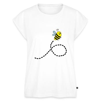 abeille volante 002 - Haut bio Premium Femme - blanc - Devant - AI Model Female 172 light (172cm)