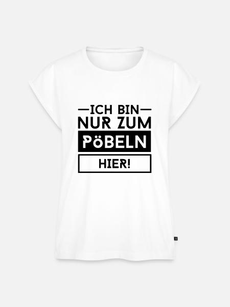pöbeln - Frauen Premium Bio Top - Weiß