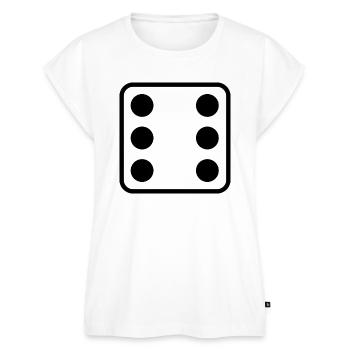 Conception de symbole de cube pour personnaliser - Haut bio Premium Femme - blanc - Devant - AI Model Female 172 light (172cm)