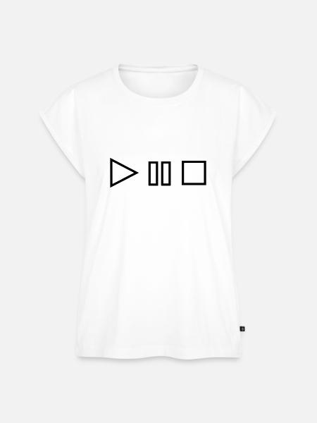 Play Stopp Pause - Frauen Premium Bio Top - Weiß